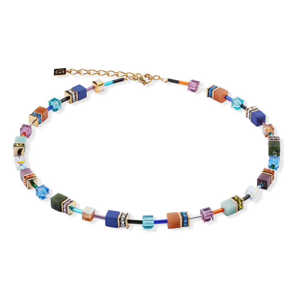 coeur-de-lion-geocube-iconic-precious-halskette-multicolor-motion-gold image 1
