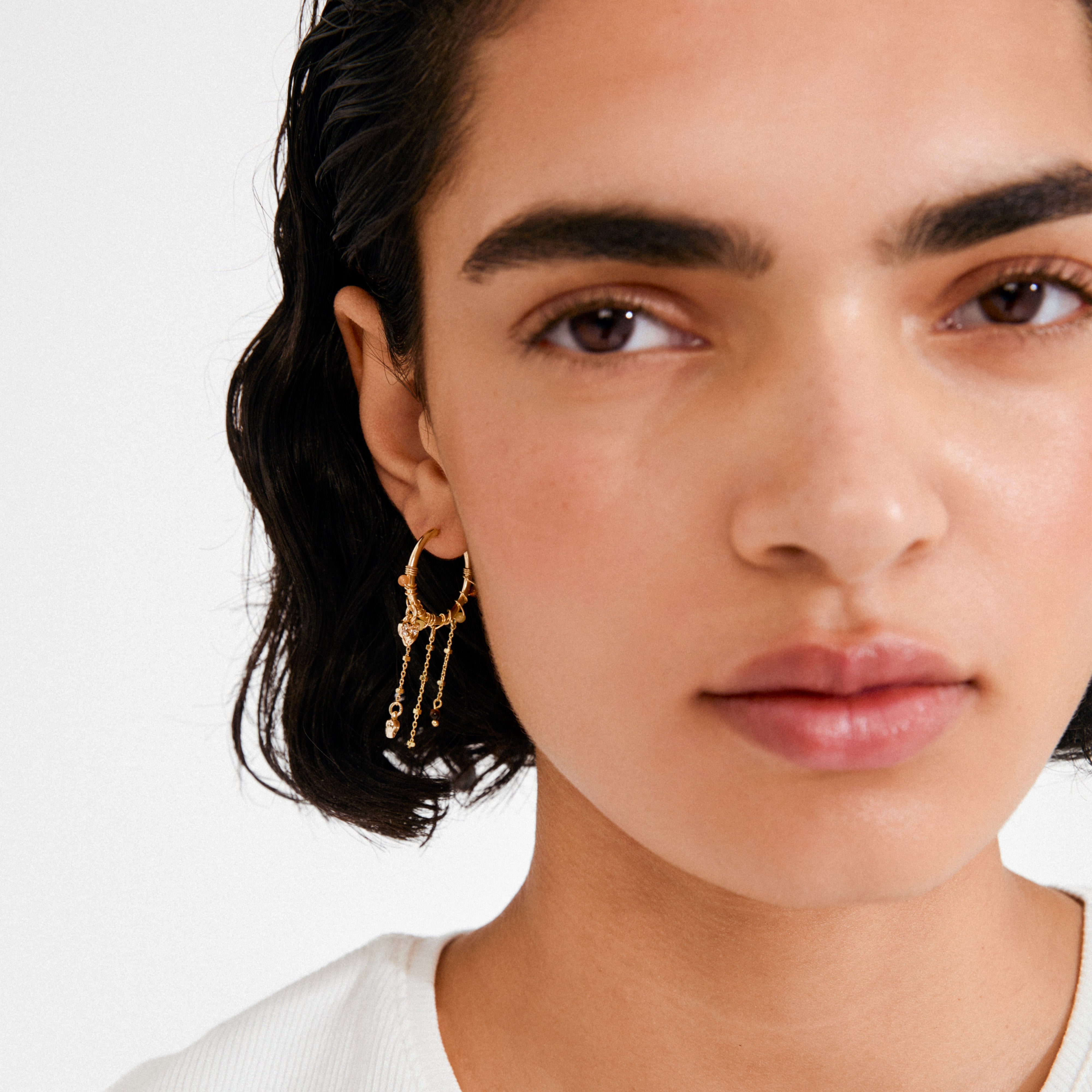 pilgrim-mylan-hoops-gold-plated-mit-charms-und-halbedelsteinen image 4