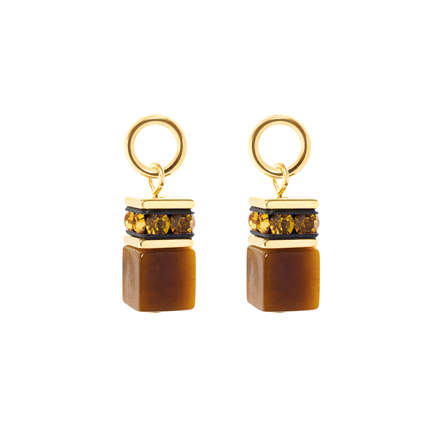 coeur-de-lion-ear-me-up-charm-geocube-gold-braun image 2