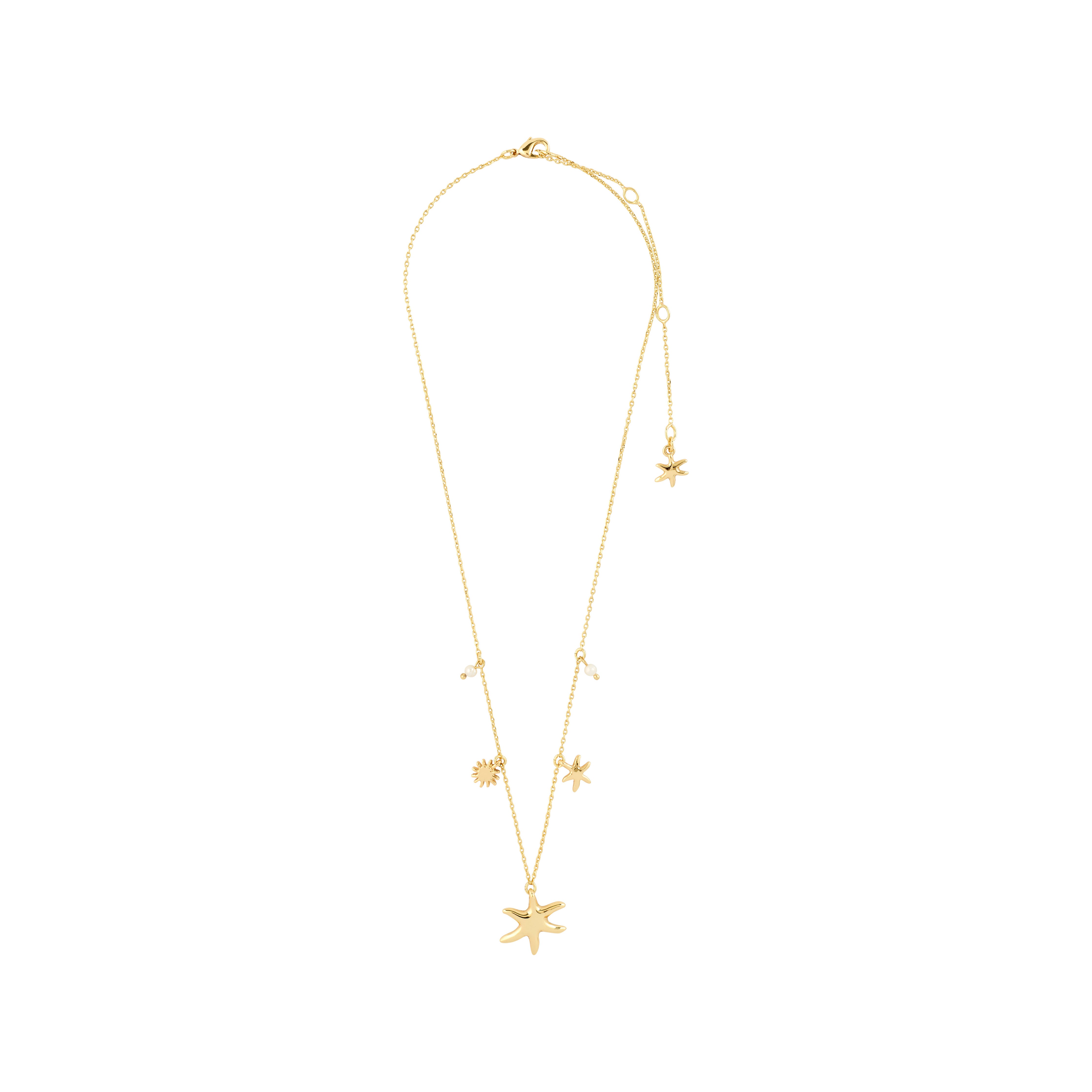 pilgrim-prism-halskette-goldplattiert-mit-seestern-charms-perlen image 4