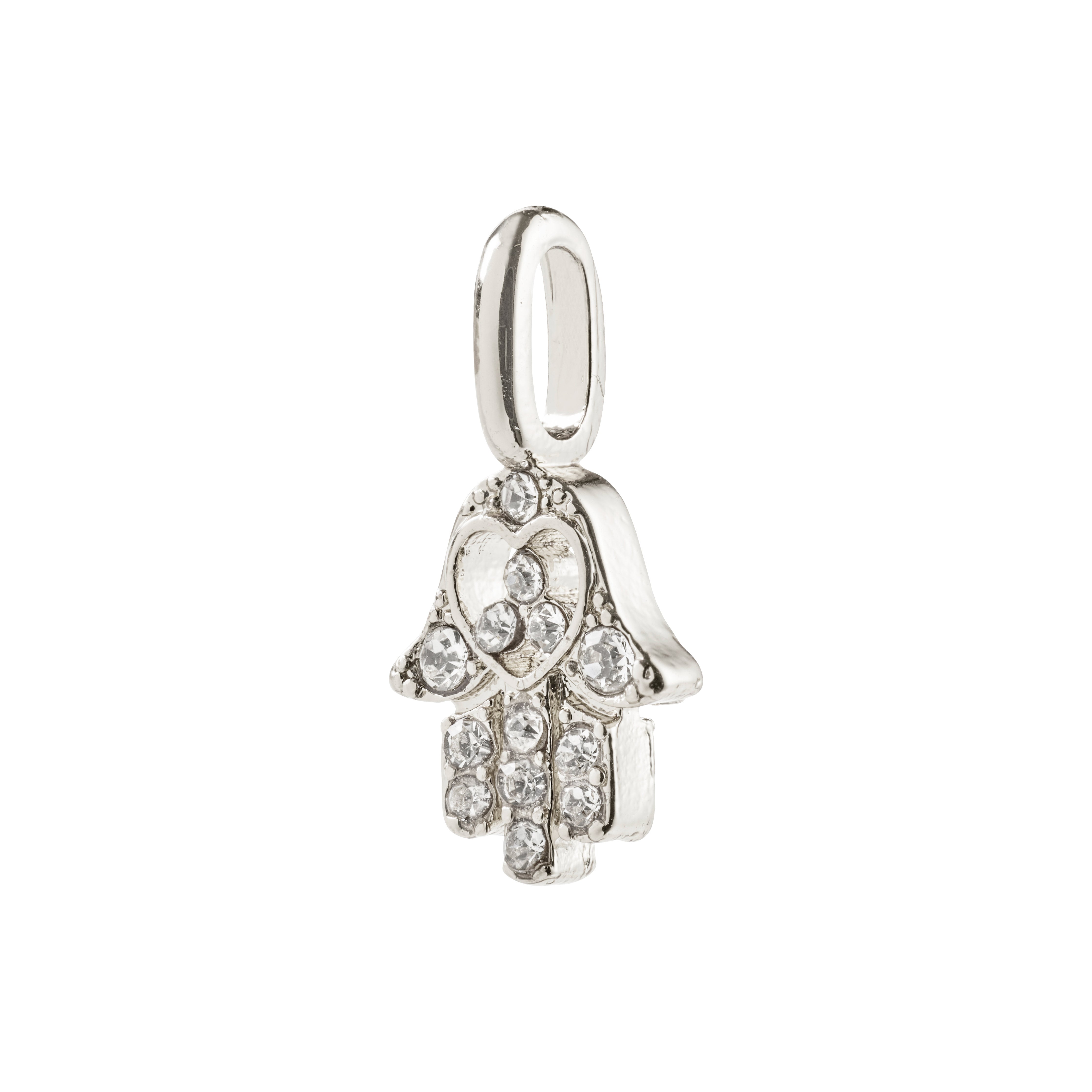 pilgrim-charm-mini-hamsa-anh-nger-versilbert-mit-kristallen image 1