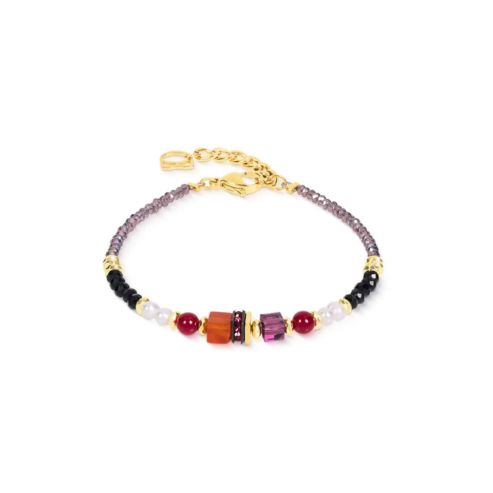 coeur-de-lion-iconic-collection-armband-atelier-ember-gold-rot-17-5-3-cm image 1