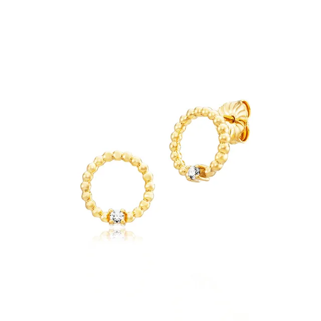 julie-julsen-ohrstecker-vergoldet-sterlingsilber-mit-2-zirkonia image 1