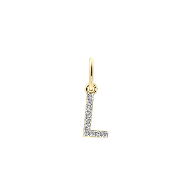 xenox-l-letter-charm-925-sterlingsilber-18k-vergoldet-buchstabe-l image 1