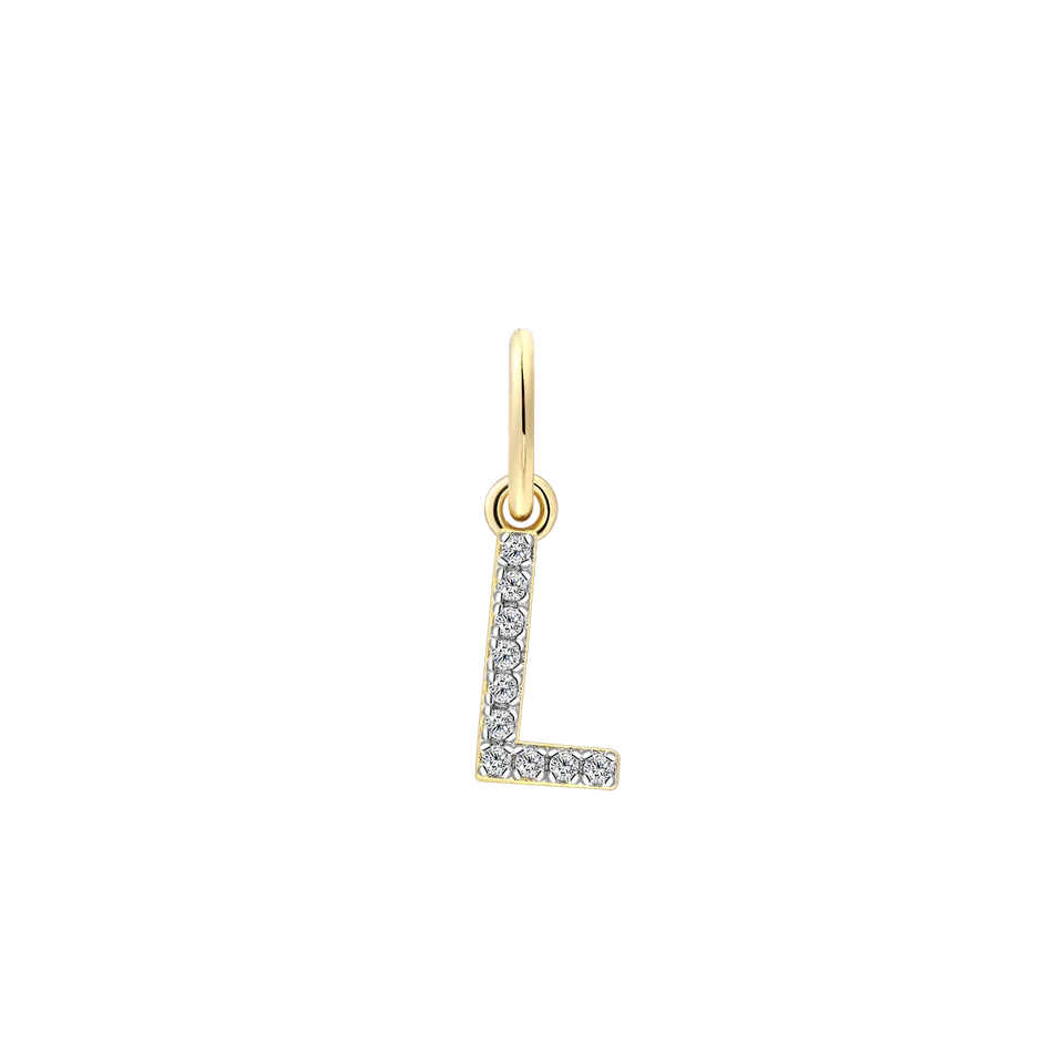 xenox-l-letter-charm-925-sterlingsilber-18k-vergoldet-buchstabe-l image 1