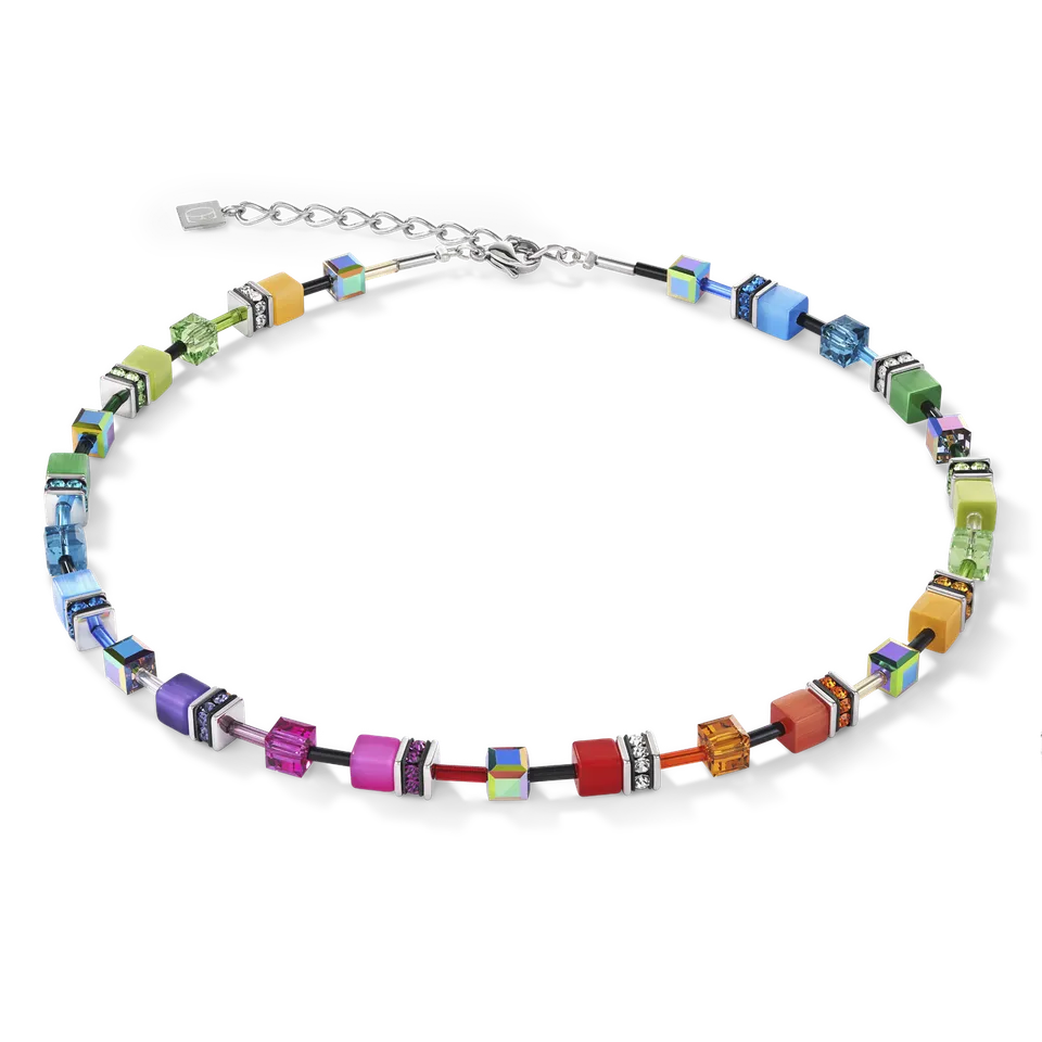 coeur-de-lion-geocube-halskette-multicolor-rainbow-handgefertigt image 1