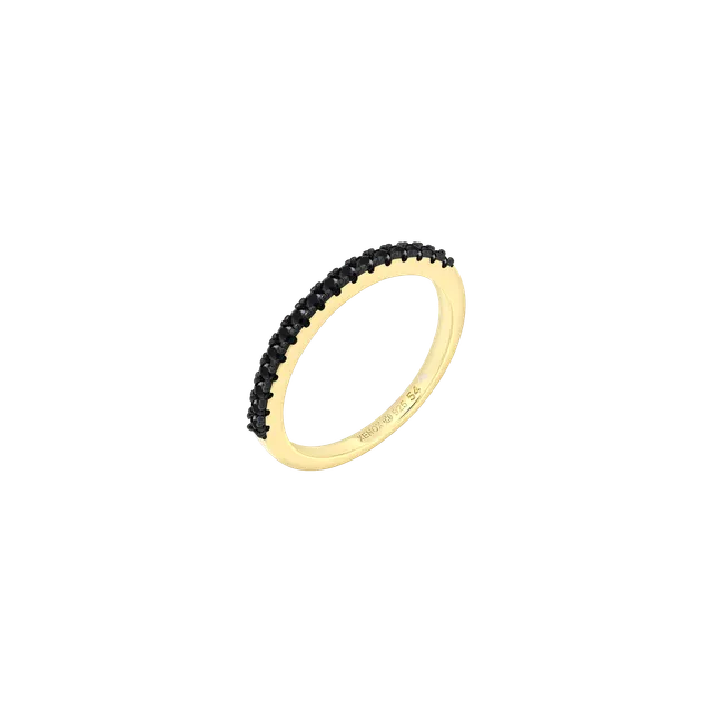 xenox-grace-ring-925-sterlingsilber-18k-vergoldet-mit-schwarzen-zirkonia-xs91790 image 1