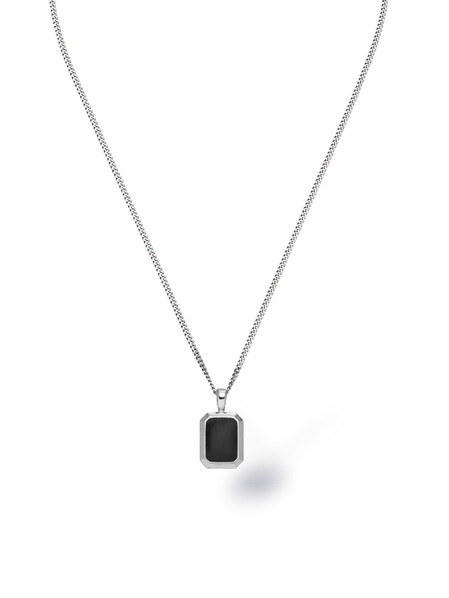 purelei-midnight-kette-f-r-m-nner-edelstahl-halskette-mit-rechteckigem-anh-nger- image 1