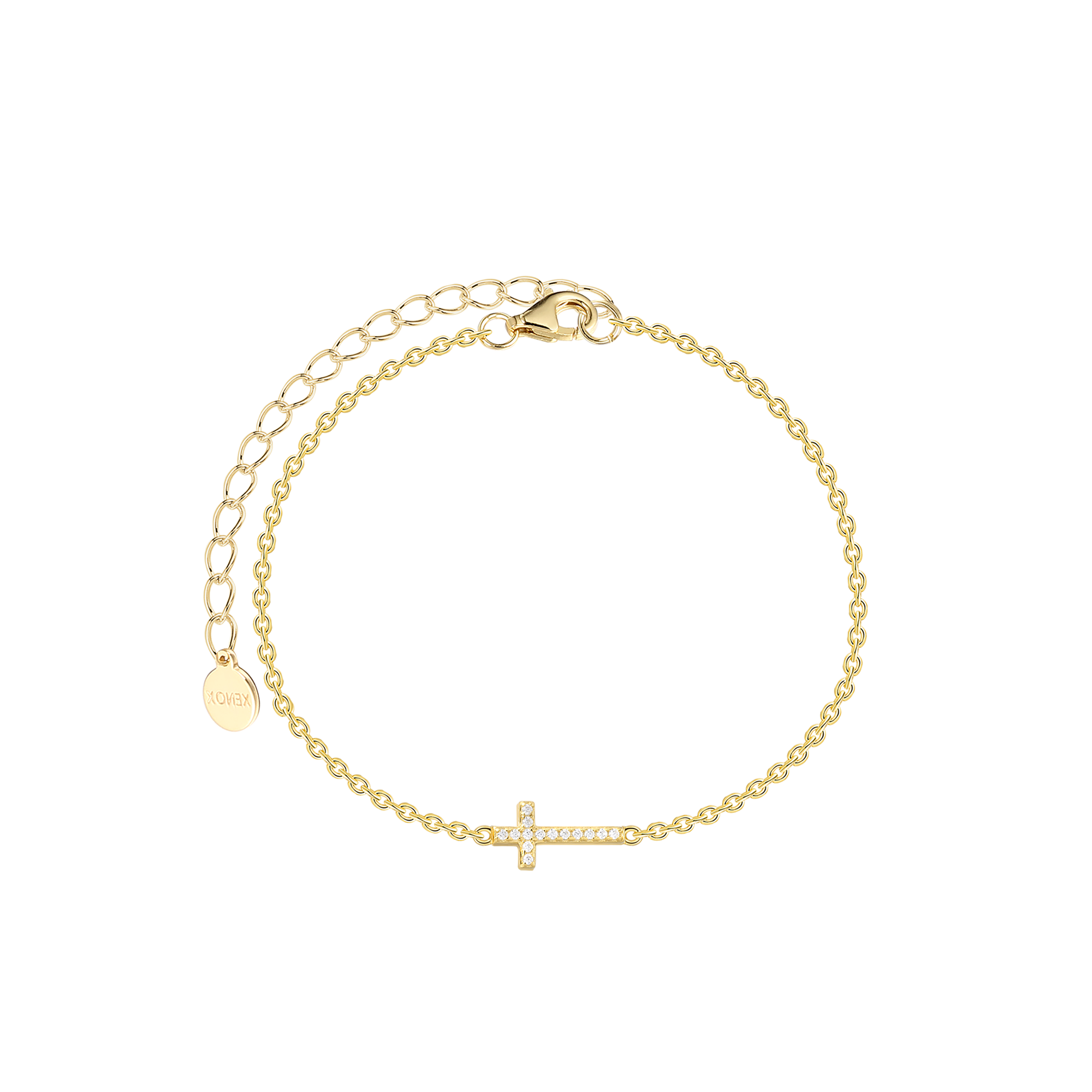 xenox-kreuz-armband-aus-925-sterlingsilber-rhodiniert-xs10045 image 2