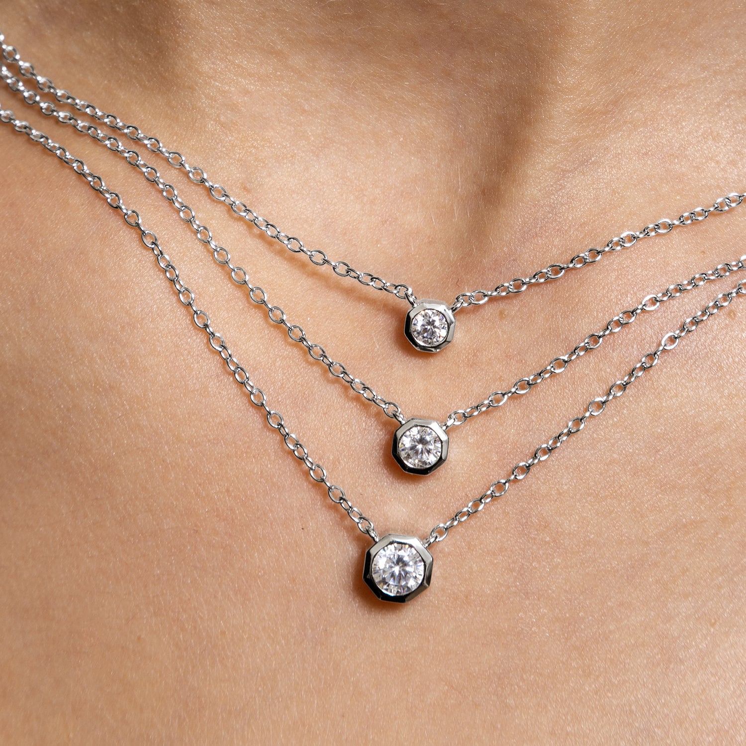 xenox-pure-essentials-halskette-925-sterlingsilber-rhodiniert-mit-zirkonia-xs106 image 3