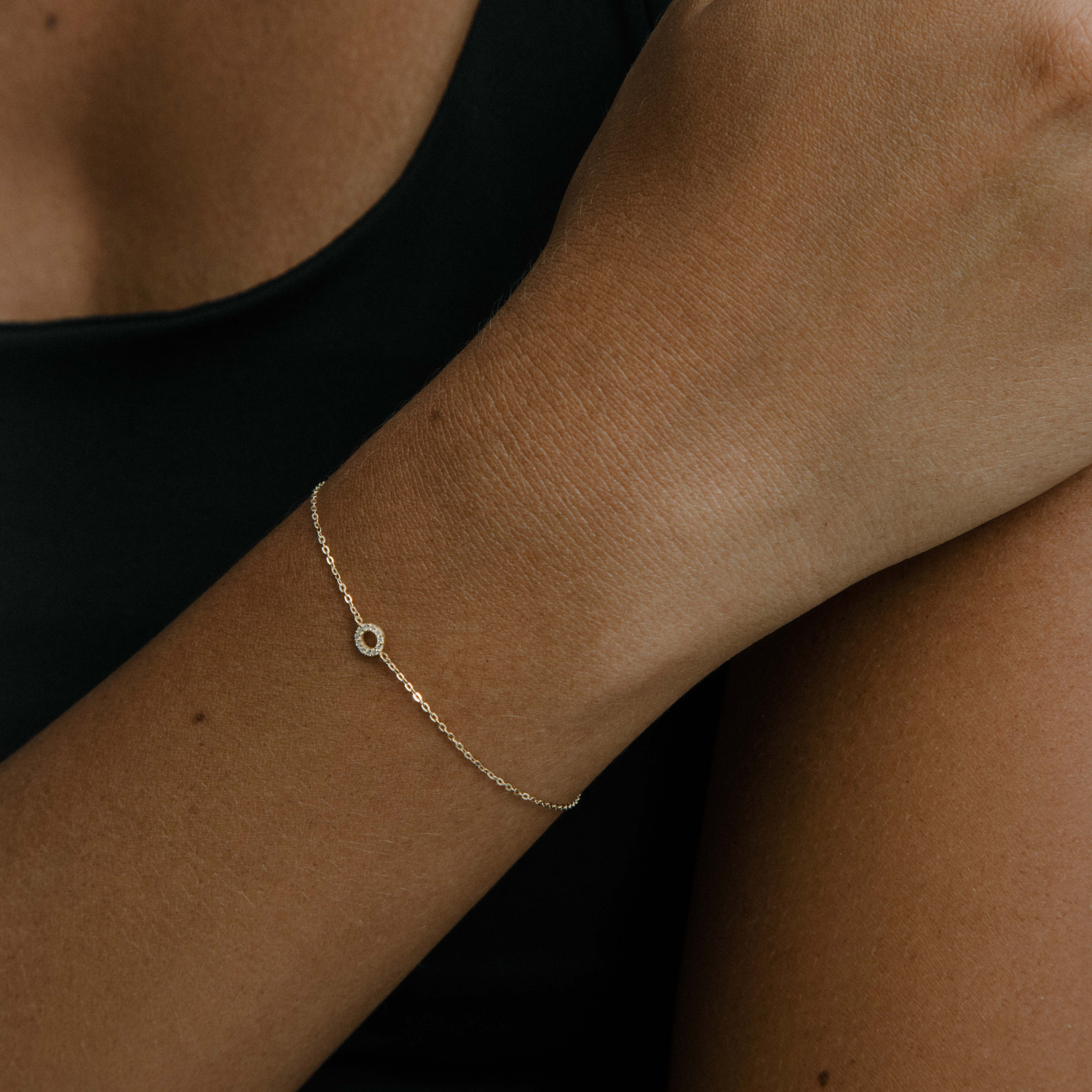 xenox-fine-circle-armband-585-gelbgold-mit-zirkonia image 2