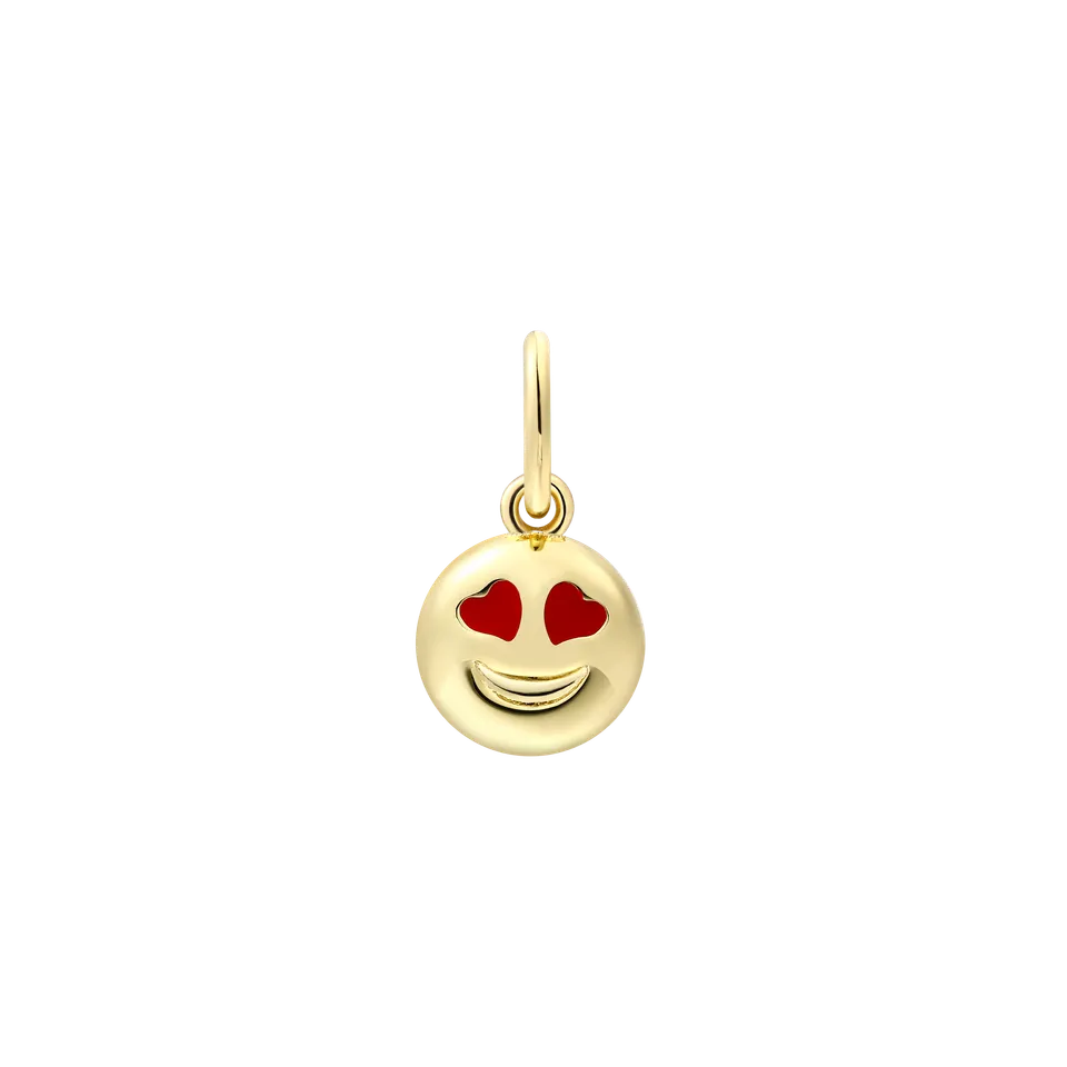 xenox-smiley-charm-925-sterlingsilber-18k-vergoldung image 1