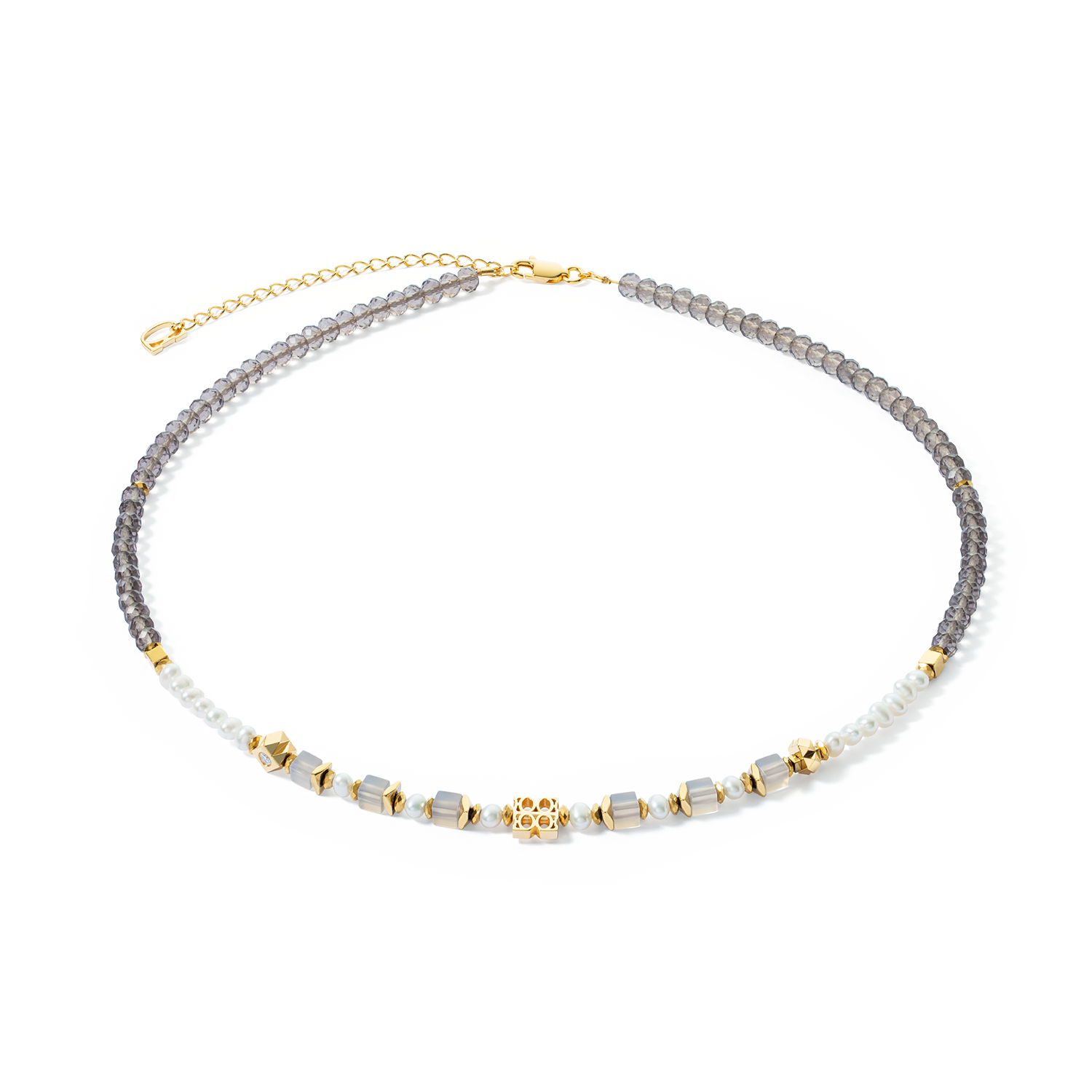 coeur-de-lion-iconic-collection-classic-signature-halskette-gold-taupe-42-6-cm image 1