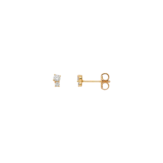 xenox-fine-duo-spark-ohrringe-xg14k4256g-aus-585-gelbgold-mit-zirkonia image 1