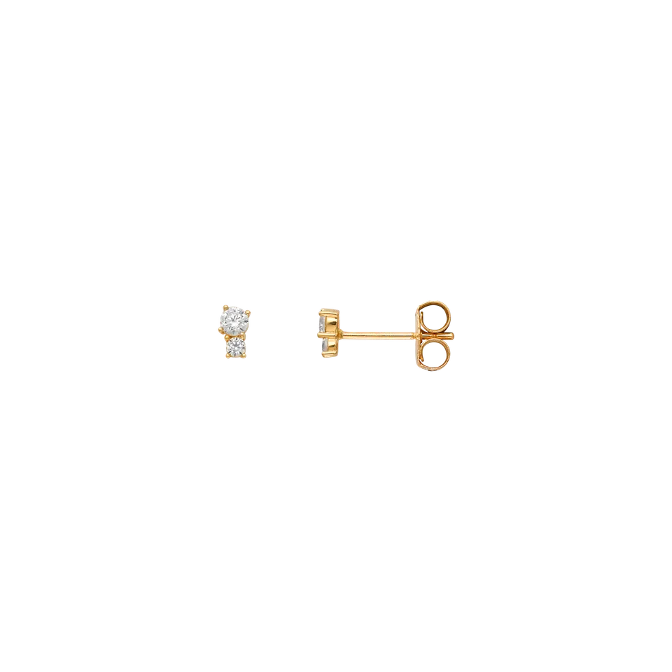 xenox-fine-duo-spark-ohrringe-xg14k4256g-aus-585-gelbgold-mit-zirkonia image 1
