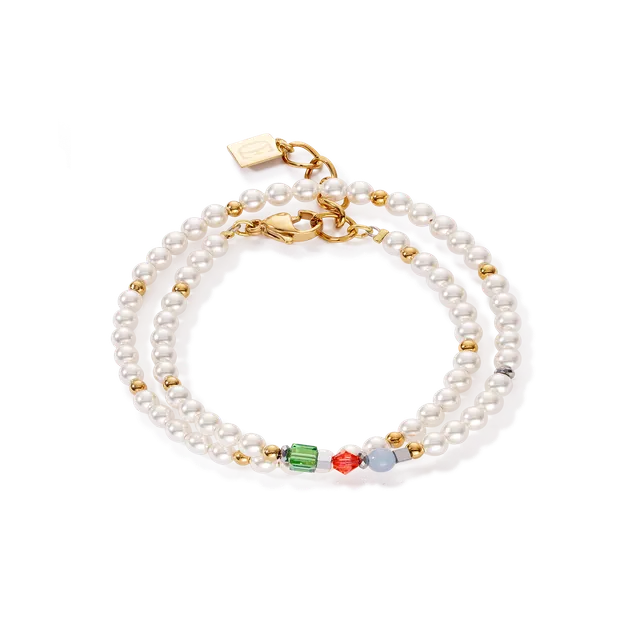 coeur-de-lion-princess-pearls-armband-wrap-around-gold-multicolor image 1