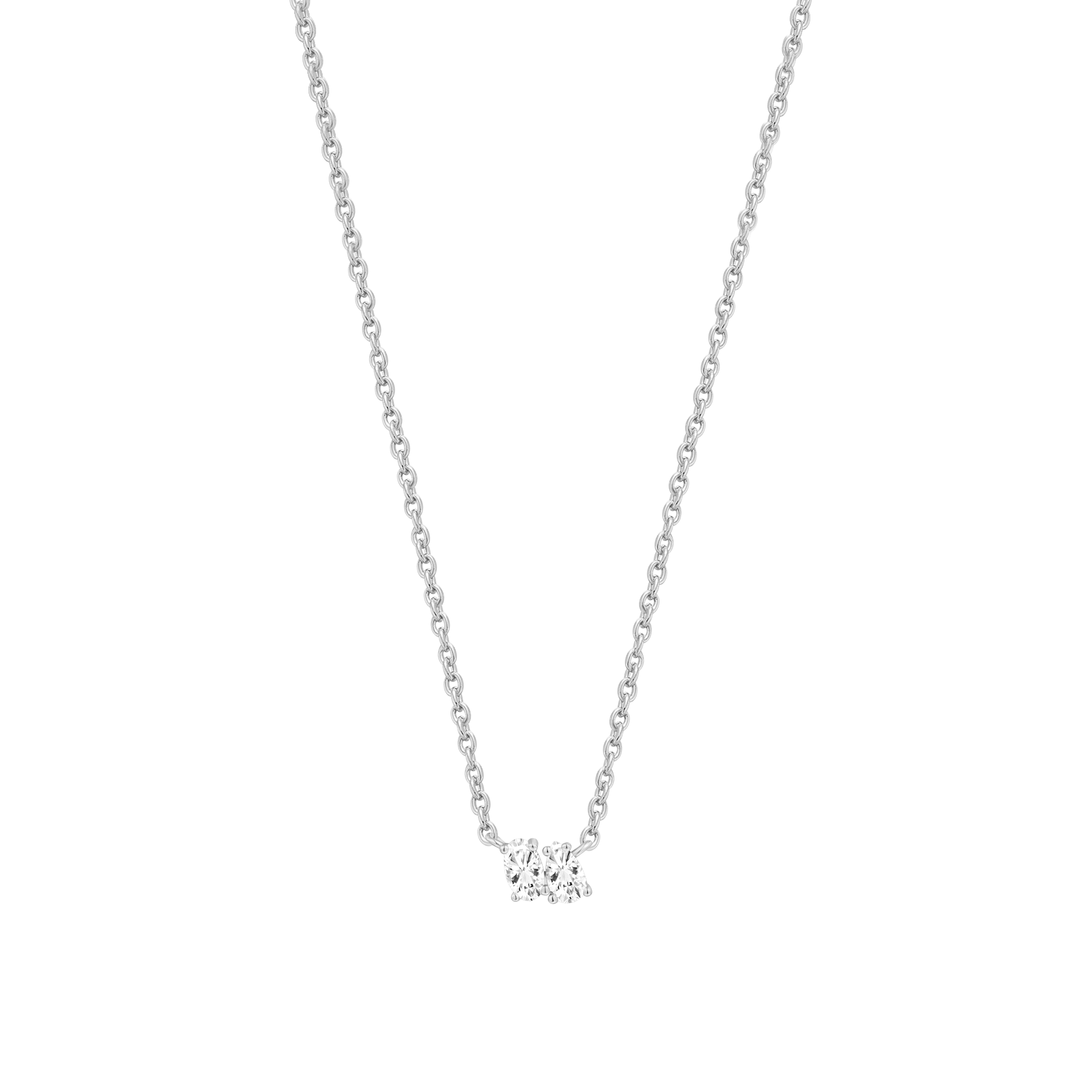 xenox-radiant-duo-halskette-925-sterlingsilber-rhodiniert image 1