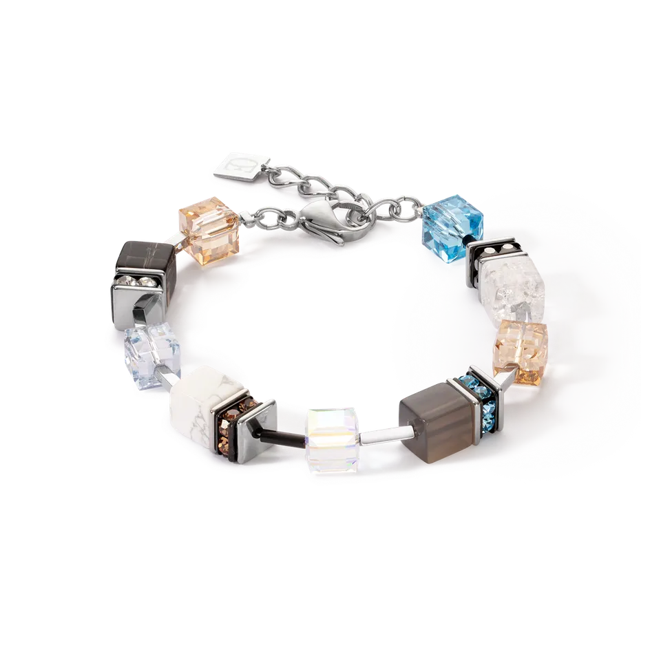coeur-de-lion-geocube-iconic-statement-precious-armband-aqua-beige image 1