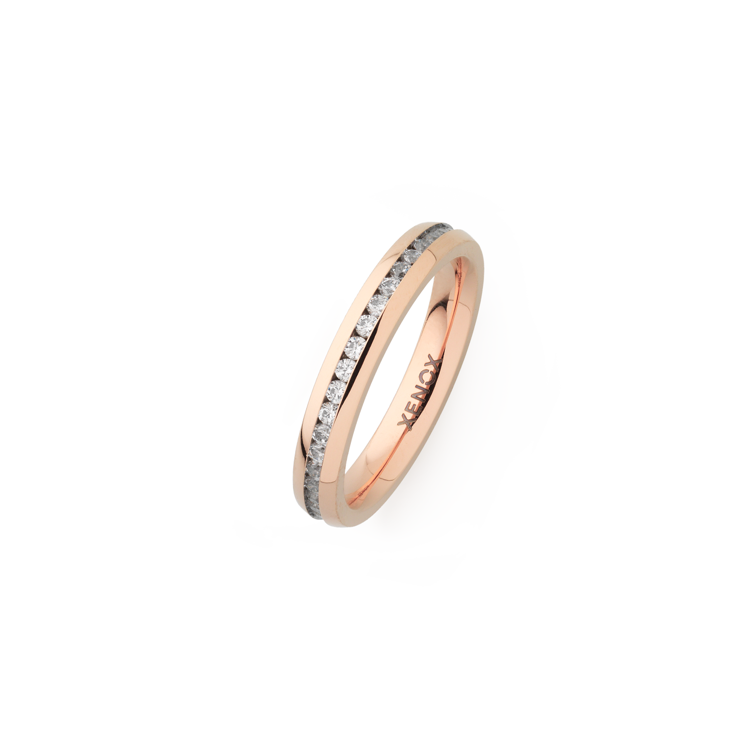 xenox-partnerring-x2302-48-edelstahl-ros-mit-zirkonia-reihe image 1
