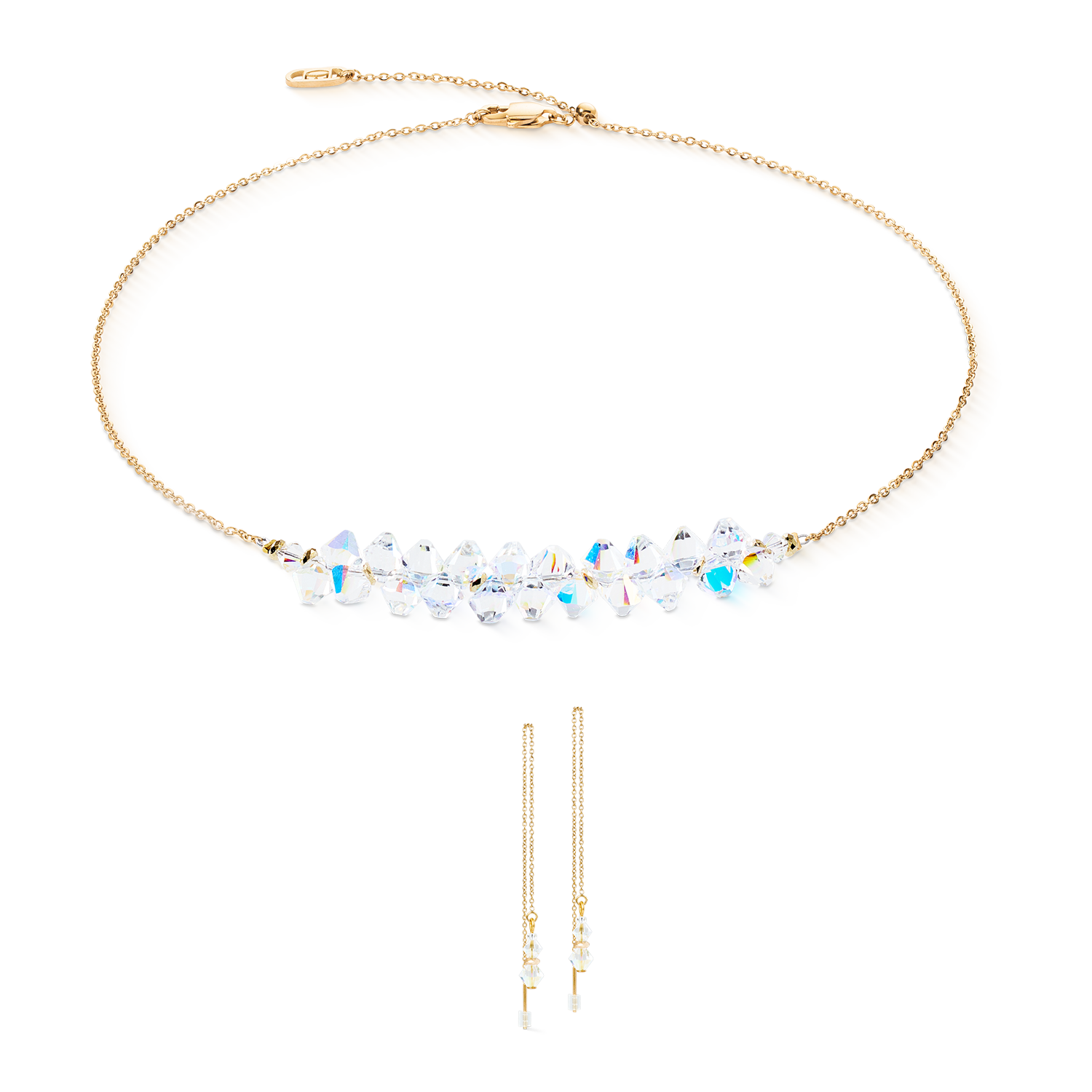 coeur-de-lion-dancing-crystals-pure-ohrringe-gold-kristall-chain image 3