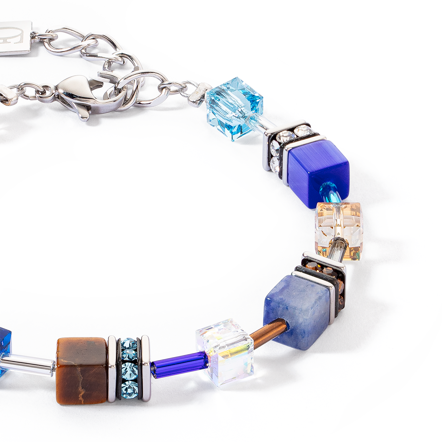 coeur-de-lion-geocube-iconic-precious-armband-blau-braun image 2