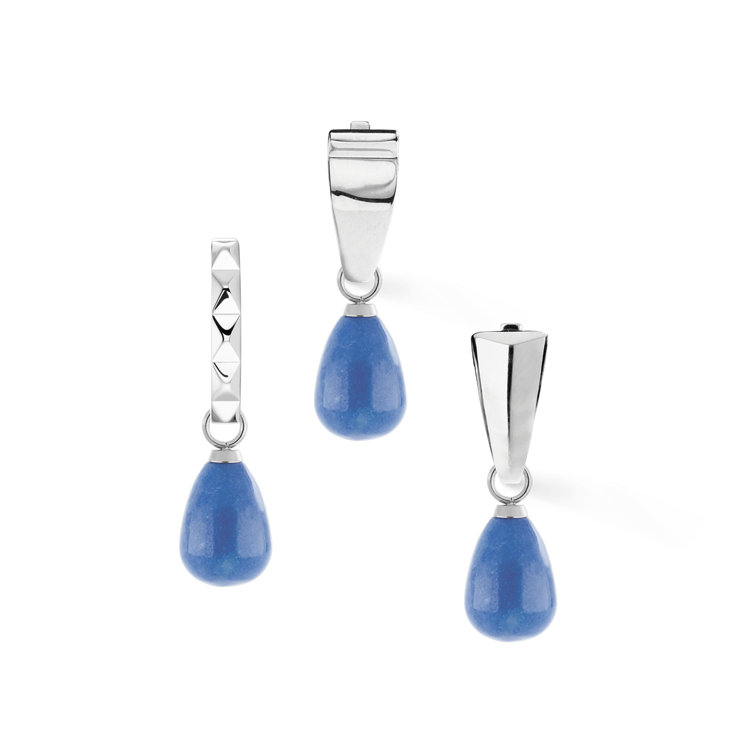 coeur-de-lion-ear-me-up-charm-tropfen-silber-blau image 2