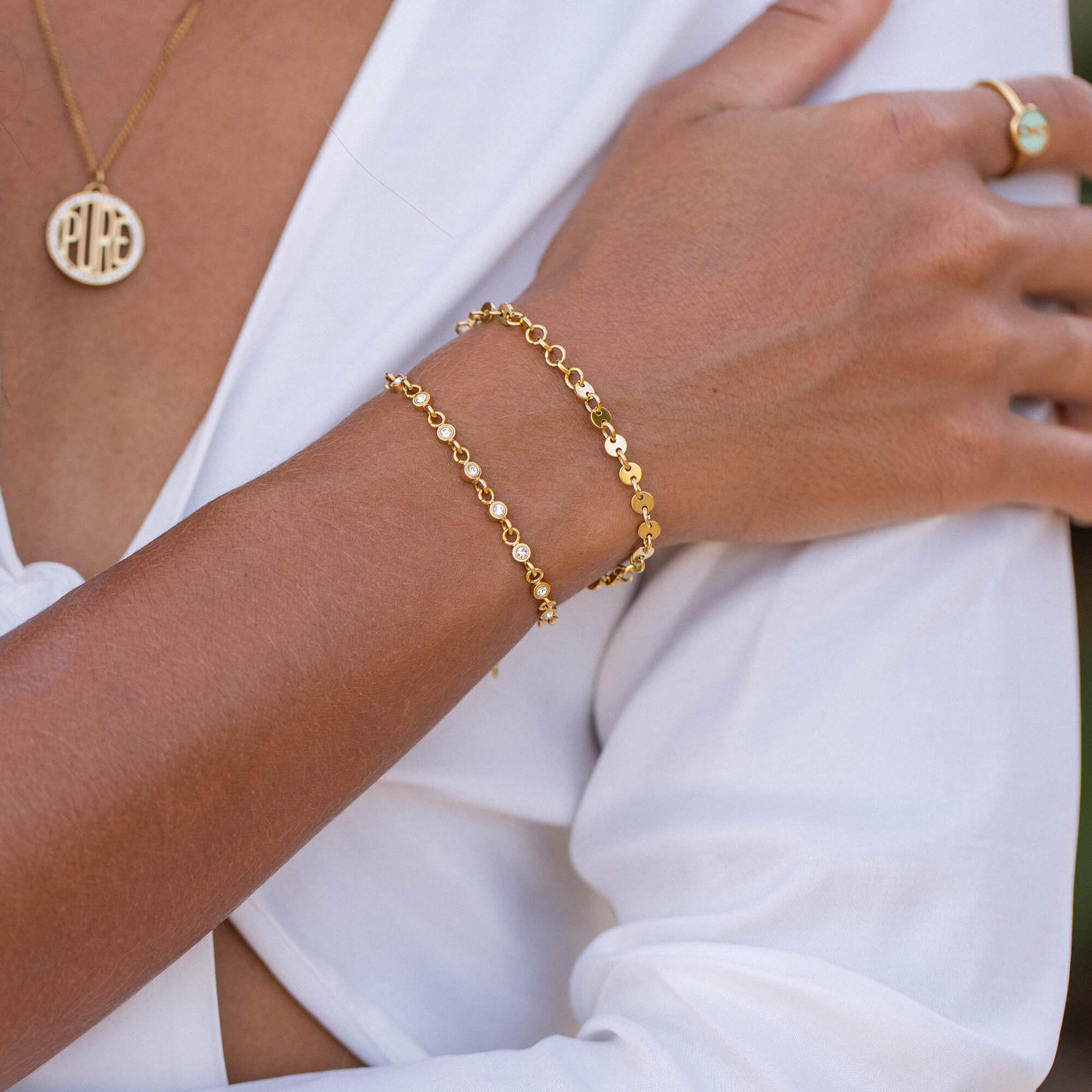 purelei-pure-armband-filigranes-pl-ttchenarmband-in-gold-silber-ros-gold image 4
