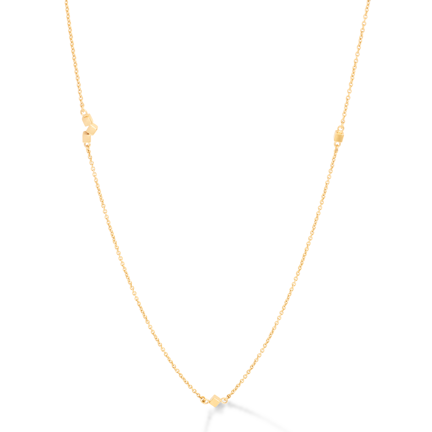 coeur-de-lion-geocube-dancing-small-chain-long-halskette-gold-edelstahl image 3