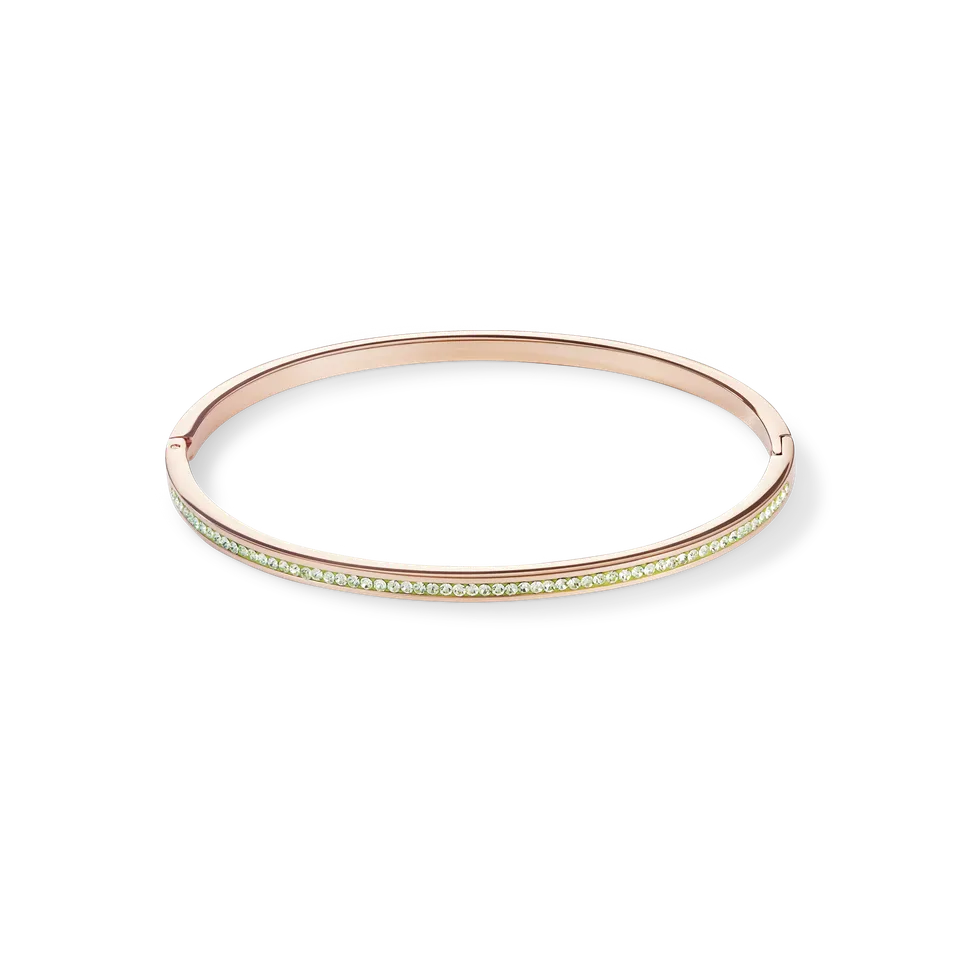 coeur-de-lion-armreif-schmal-ros-gold-pav-hellgr-n-17-cm-edelstahl image 1