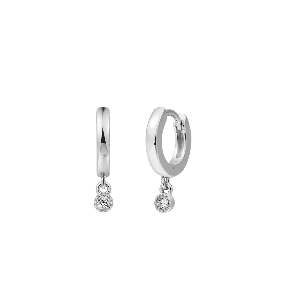 xenox-pure-essentials-creolen-925-sterlingsilber-rhodiniert-mit-zirkonia image 1
