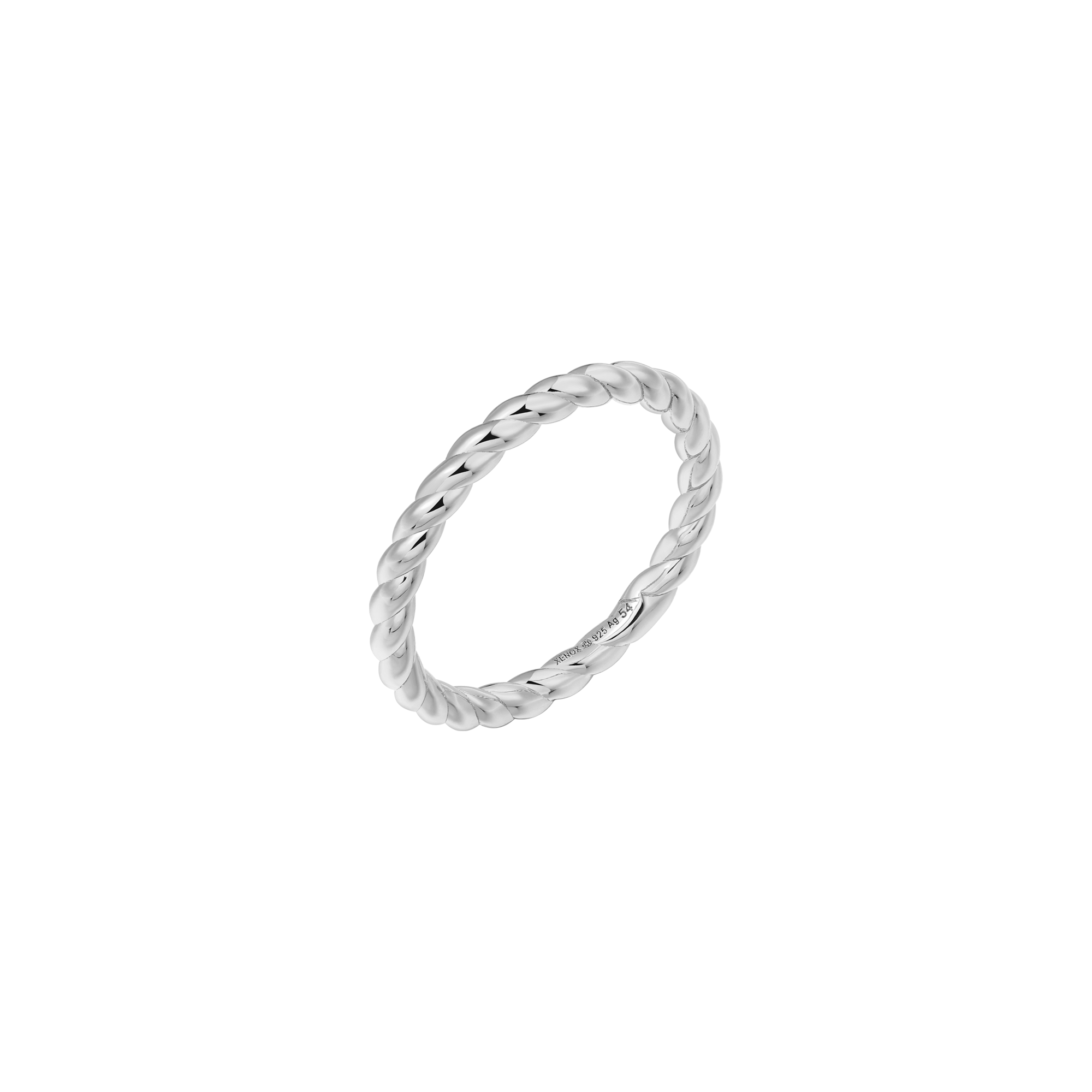 xenox-aura-ring-925-sterlingsilber-rhodiniert-gedreht image 1