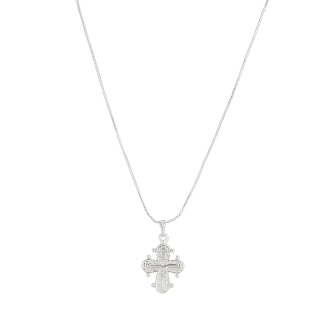 pilgrim-dagmar-anh-nger-halskette-versilbert-mit-kreuz image 1