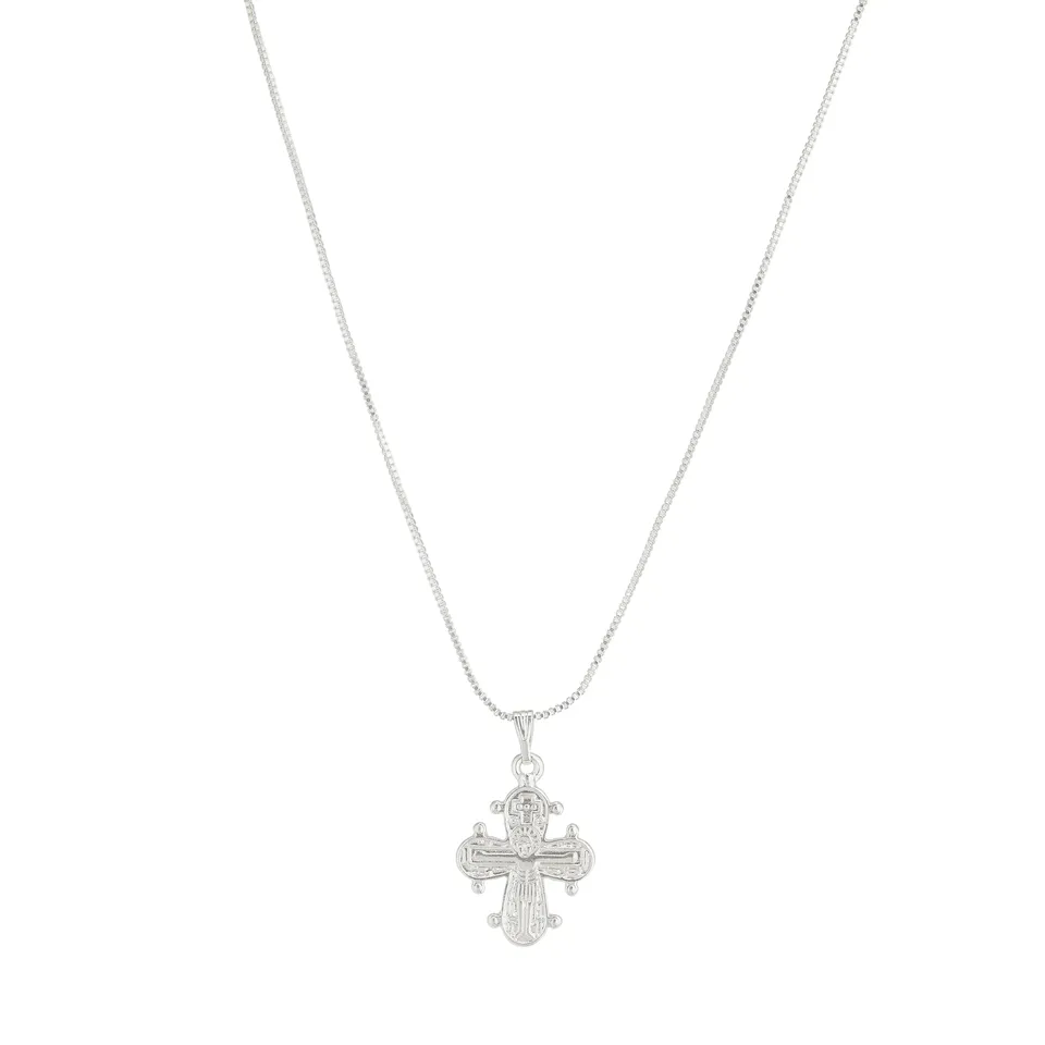 pilgrim-dagmar-anh-nger-halskette-versilbert-mit-kreuz image 1