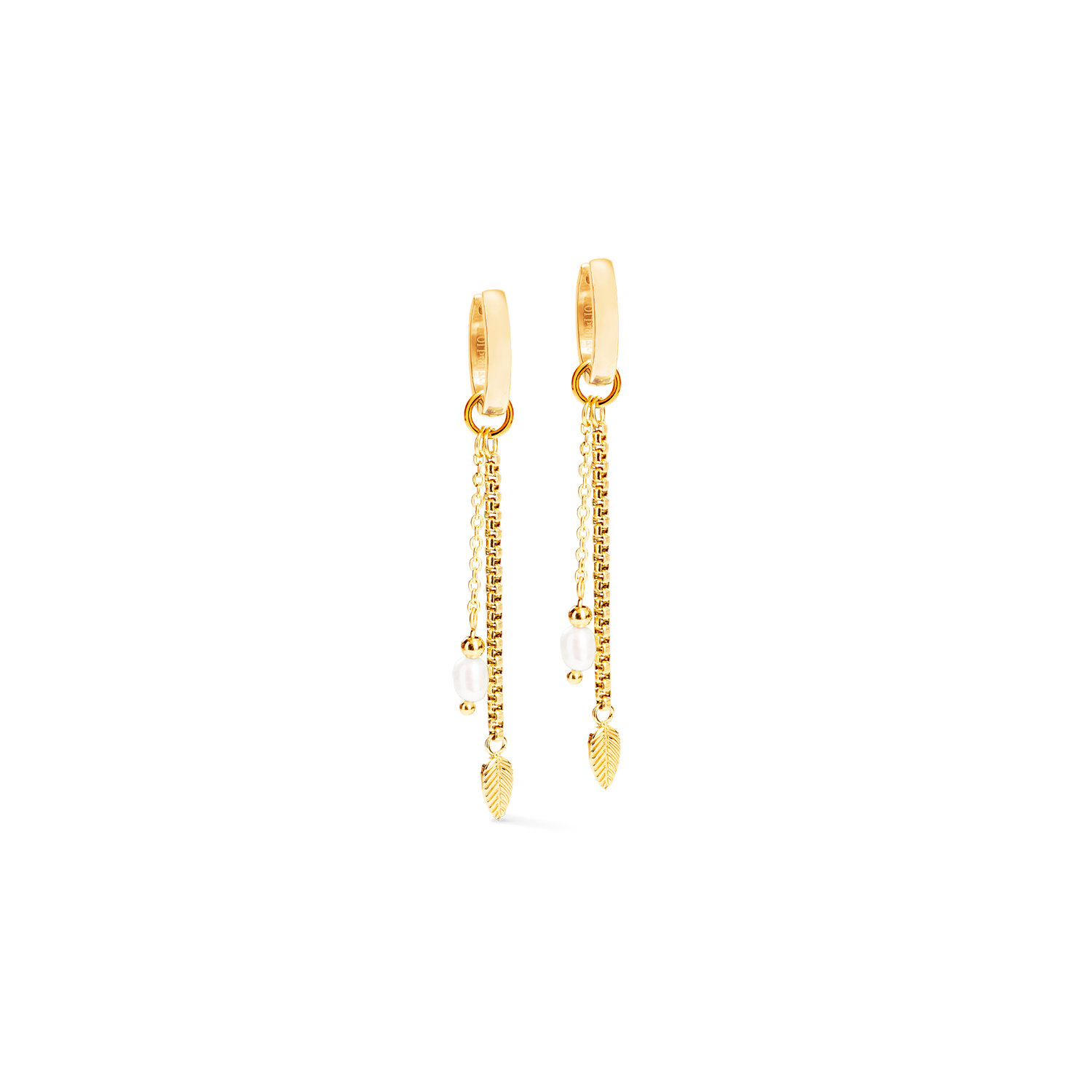 coeur-de-lion-serene-knot-chain-ohrringe-creolen-gold-lang image 1