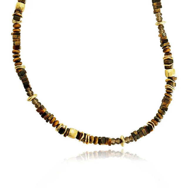 julie-julsen-loving-stones-kette-braun-tigerauge-rauchquarz-45-5-cm image 1