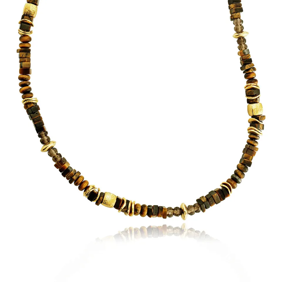 julie-julsen-loving-stones-kette-braun-tigerauge-rauchquarz-45-5-cm image 1