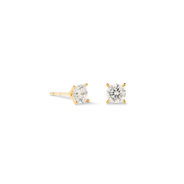 coeur-de-lion-glam-dot-ohrstecker-5-mm-gold-kristall image 1
