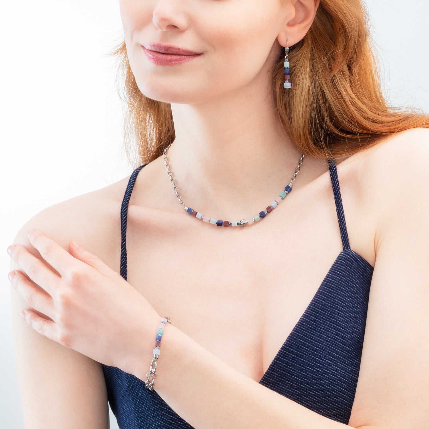 coeur-de-lion-armband-cube-mosaic-lumina-silber-multicolor image 4