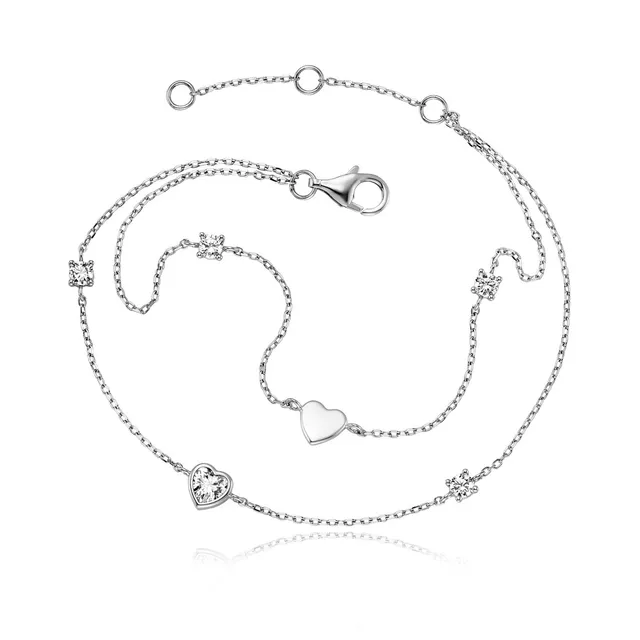 julie-julsen-double-armband-2-reihig-silber-925-rhodiniert-mit-zirkonia-19-cm image 1