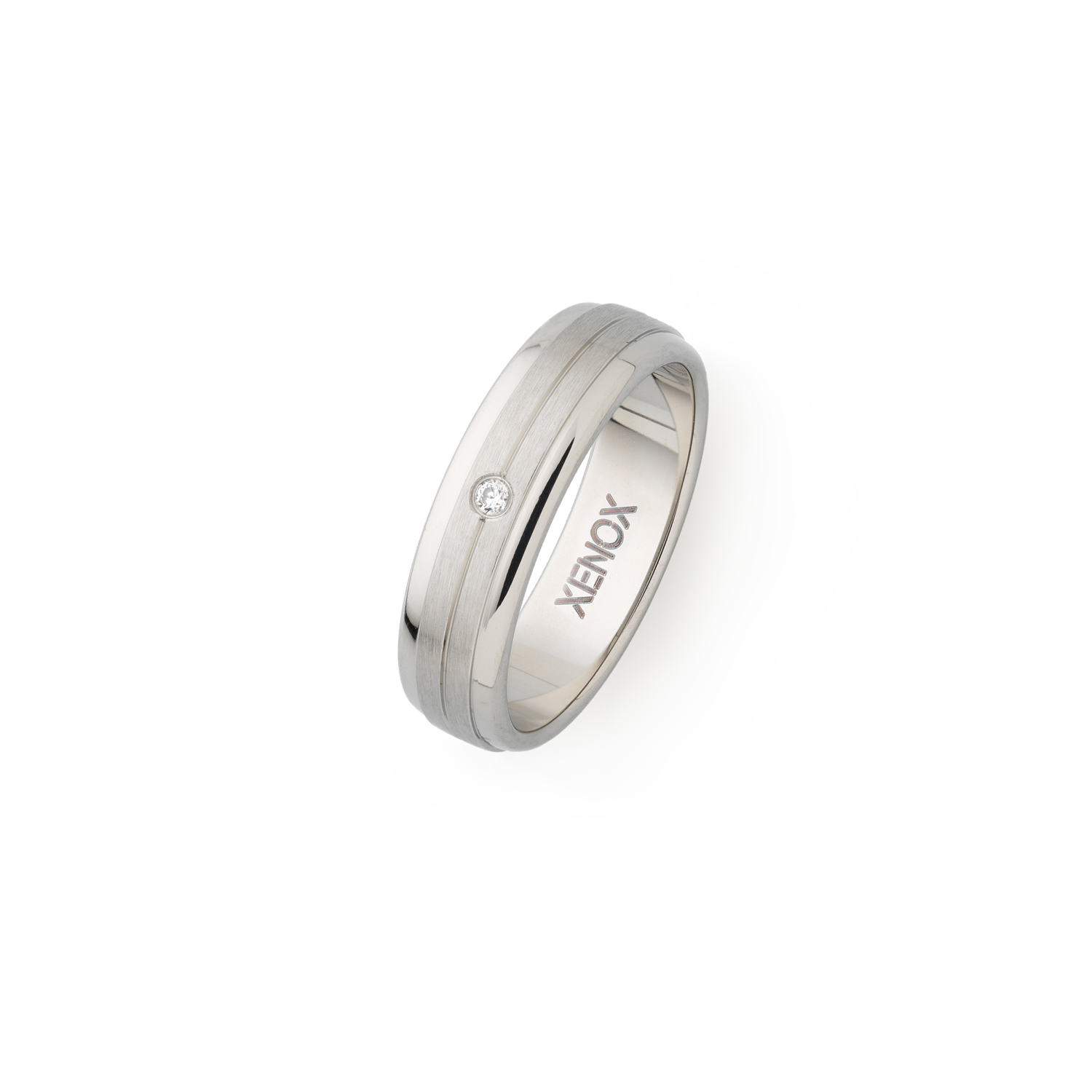 xenox-partnerring-edelstahl-mit-zirkonia-stein-x2547-48 image 1