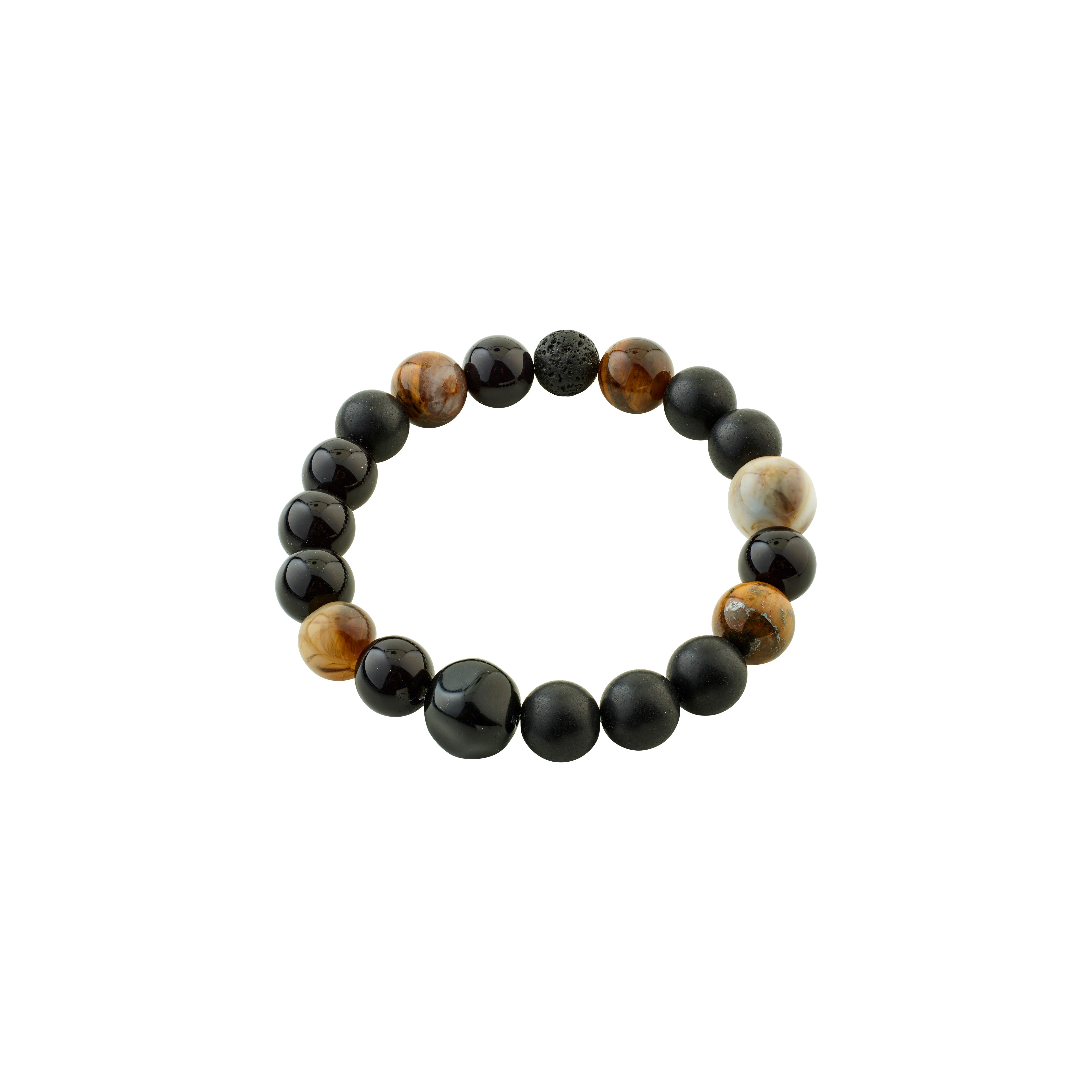 pilgrim-mareo-armband-schwarz-mit-tigerauge image 1