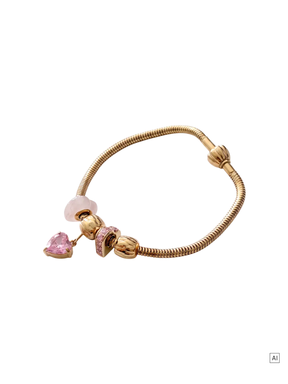 purelei-lei-armband-pink-hearts-set-rosenquarz-charm-set image 1