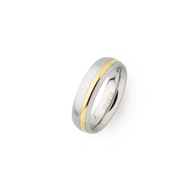 xenox-partnerring-aus-edelstahl-bicolor-matt image 1