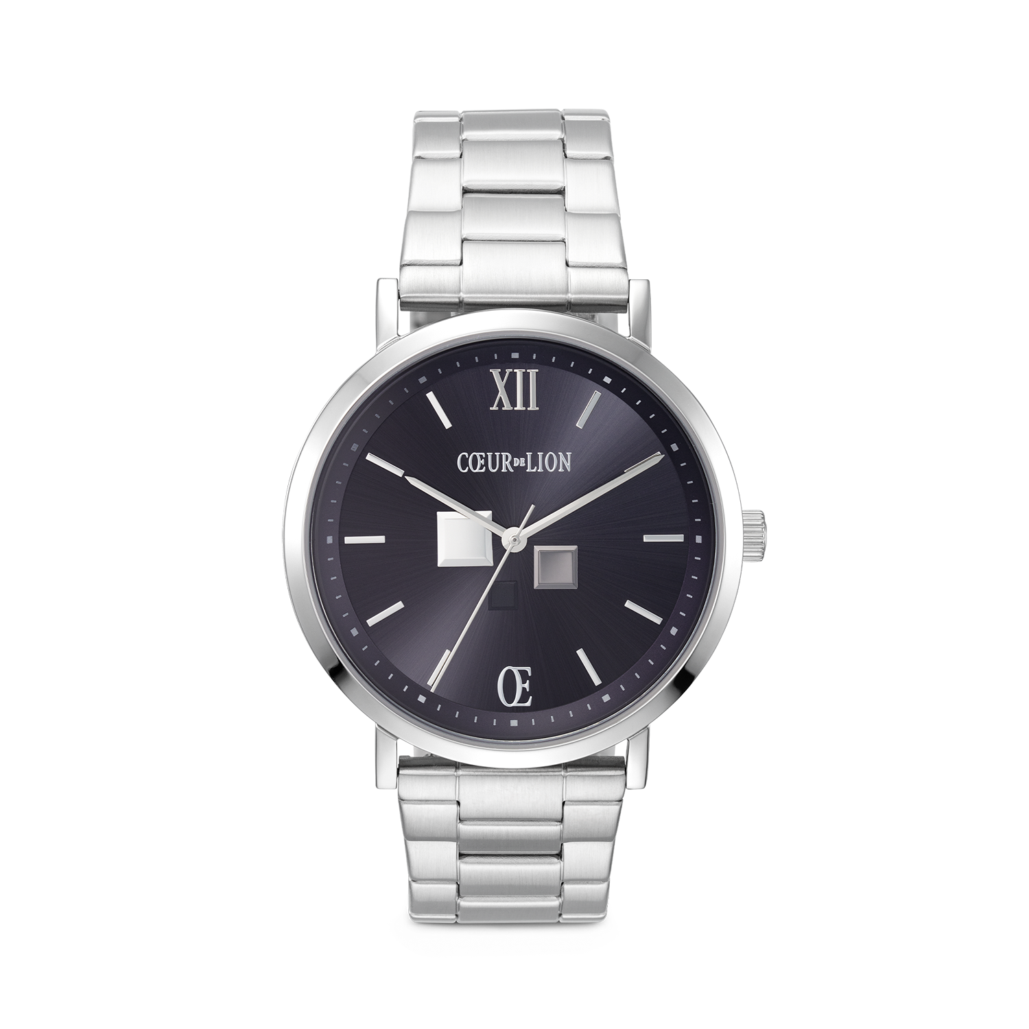 coeur-de-lion-uhr-rund-statement-unisex-sunray-midnight-blue-edelstahl-frosted-s image 1