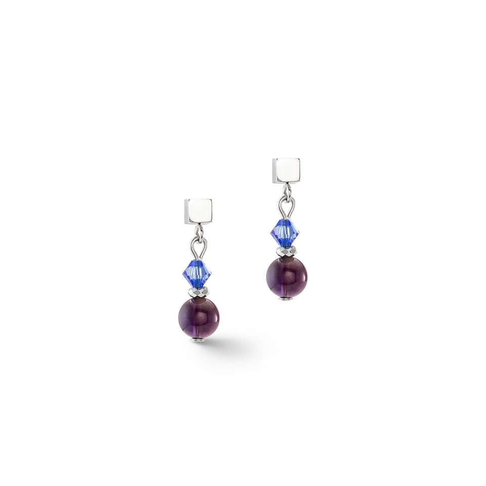 coeur-de-lion-festive-spheres-ohrringe-silber-royal-amethyst image 1