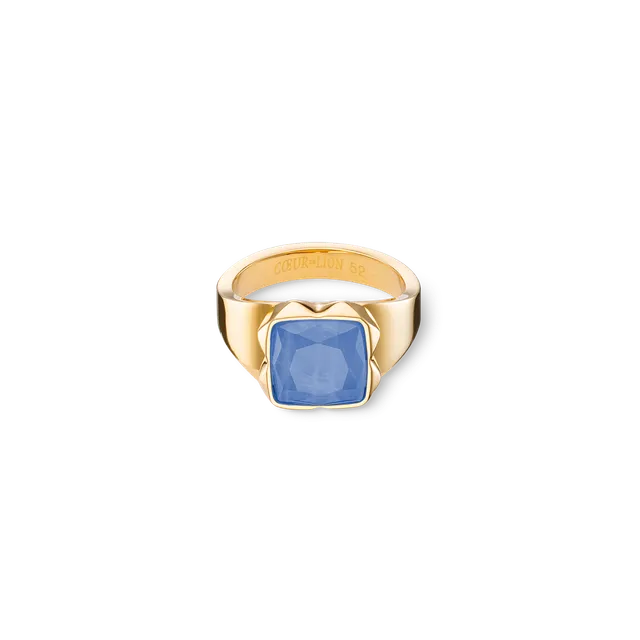 coeur-de-lion-spikes-square-ring-aventurin-gold-blau image 1