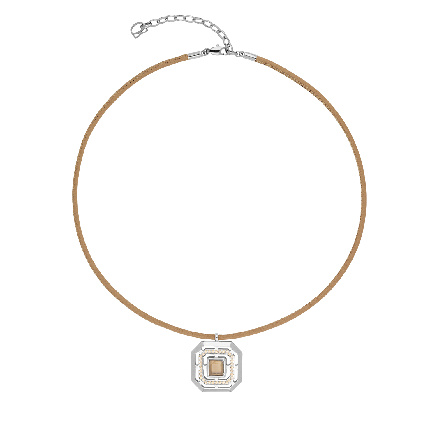 coeur-de-lion-halskette-amulett-icon-frame-soft-sand-silber-42-cm image 1