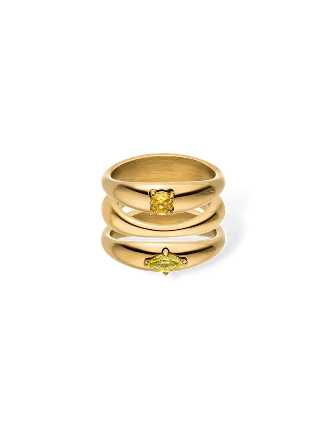purelei-soft-curve-ring-set-3er-stapel-ring-set-mit-farbsteinen image 1