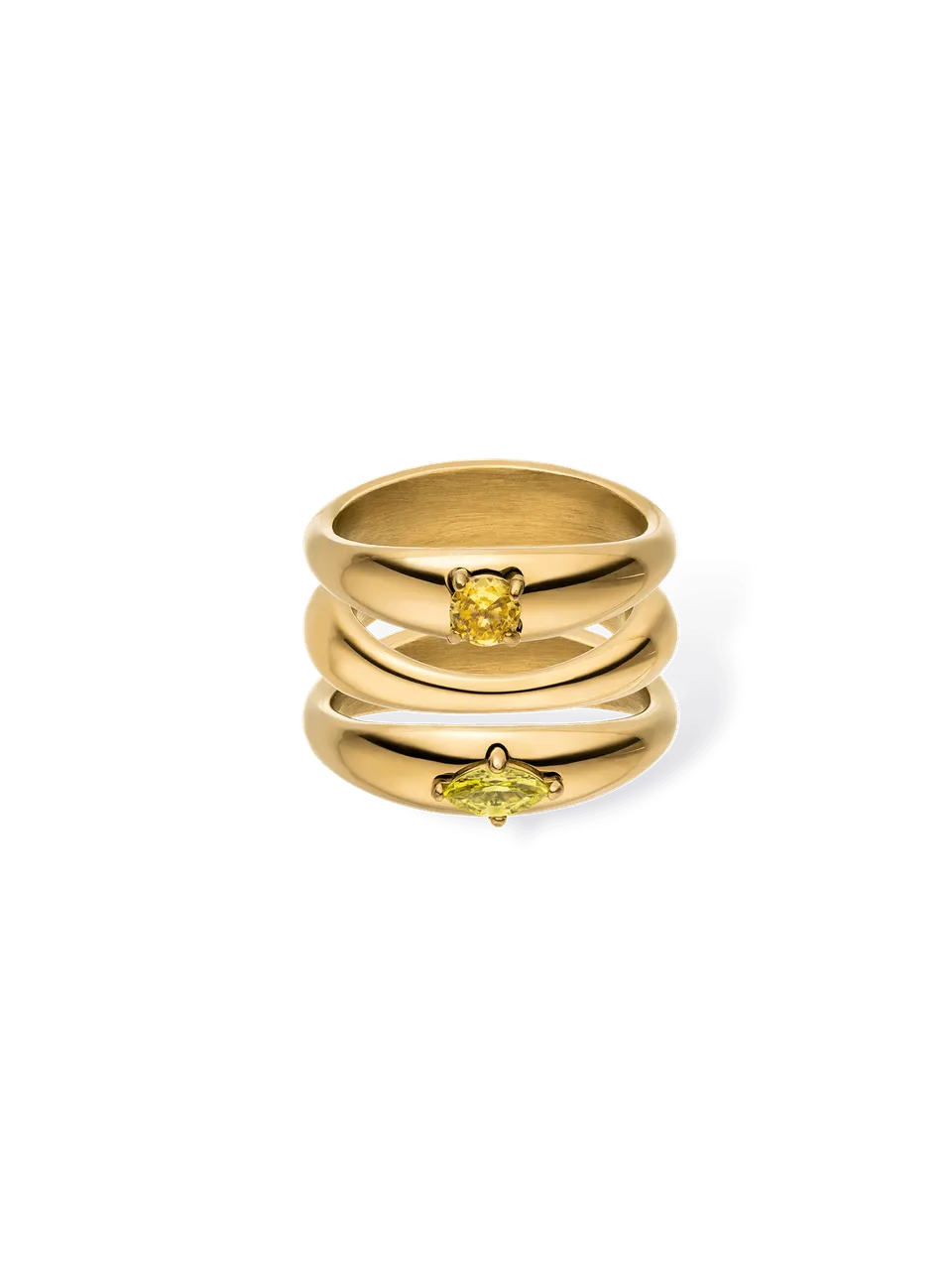 purelei-soft-curve-ring-set-3er-stapel-ring-set-mit-farbsteinen image 1