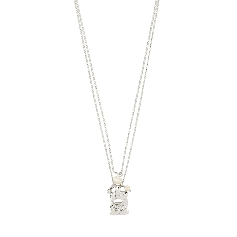 pilgrim-fire-halskette-2-in-1-set-versilbert-perle-preciosa-anh-nger image 1
